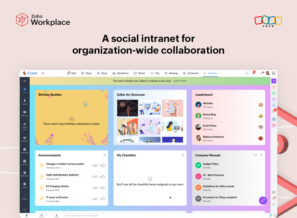 screenshot of Zoho Workplace